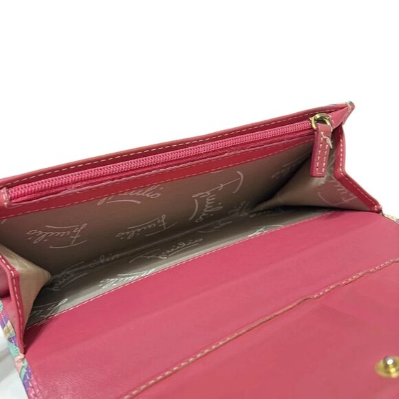 EMILIO PUCCI - Purple Cream Multi Leather Long Wallet - Picture 3 of 5